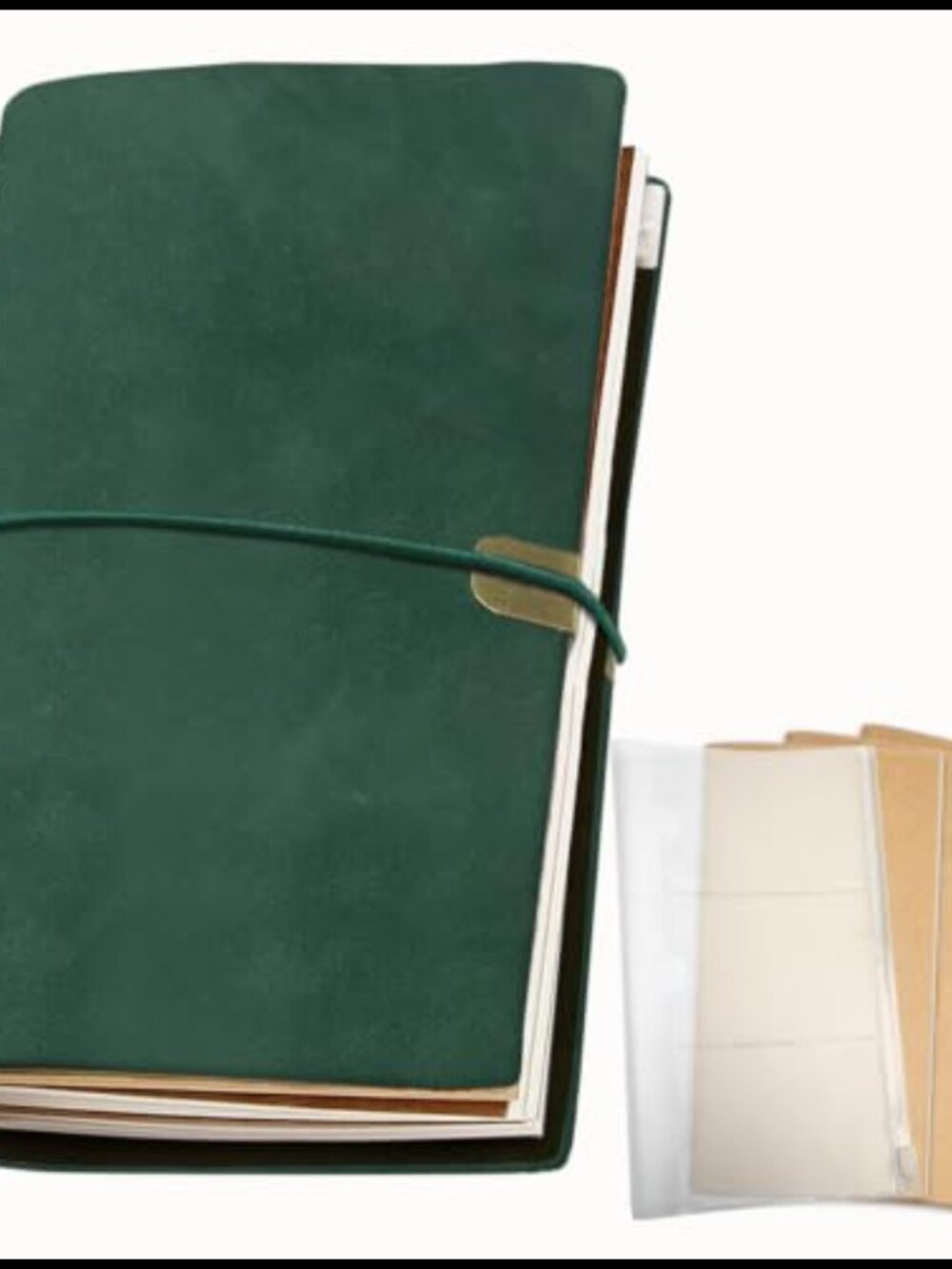 Refillable Faux Leather Travel Journal Notebook 192 Pages 3 Inserts